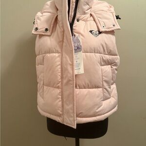 Roxy Light Pink Puffer vest